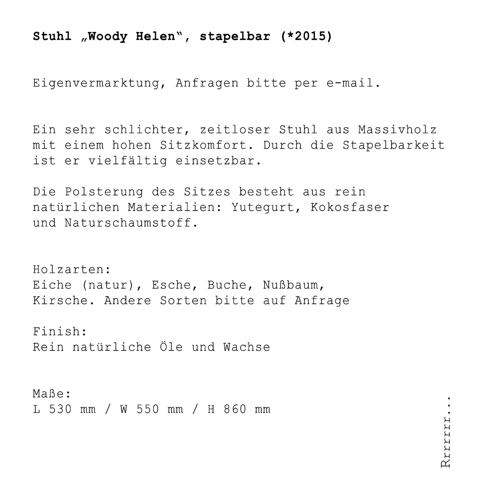 Stuhlreihe "WOODY HELEN", Abbildung 2